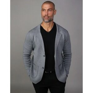 Collars and Co Milano Deconstructed Knit Swazer Merino Blend Sweater Blazer L